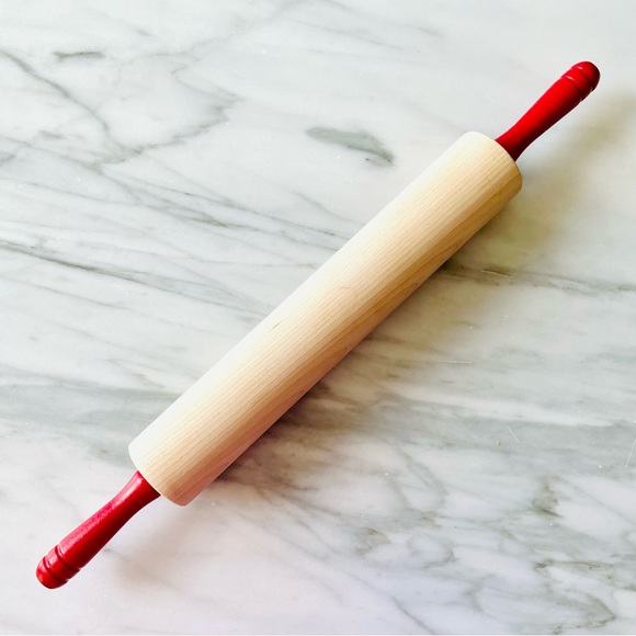 JK Adams•Vintage/Never Used•Maple Rolling Pin with Red Handles•19.5” Full Size🌼 - Picture 6 of 10